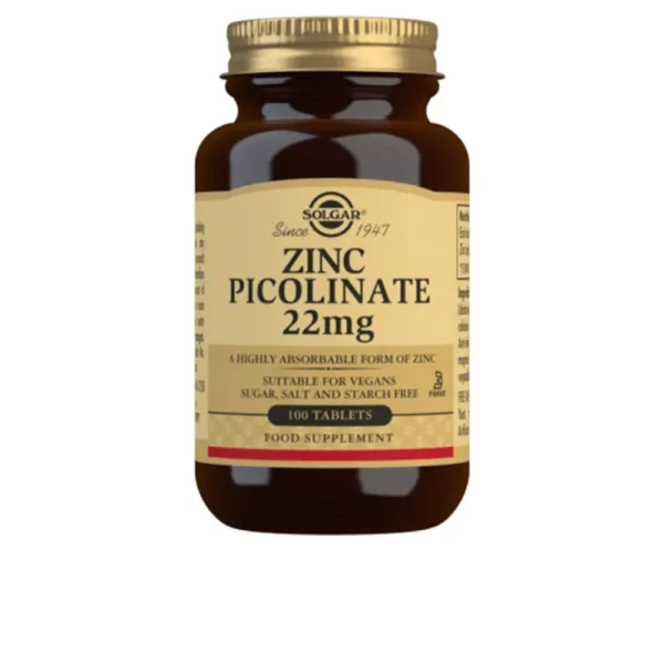 Solgar Picolinato Zinc 22 Mg 100 Tablets