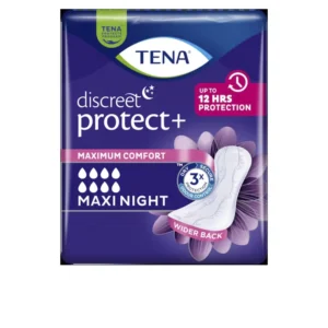 TENA LADY Discreet Maxi Night Incontinence Pads - 12 Units