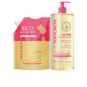 Topicrem Shower Oil Set 2 x 1000ML with Refill