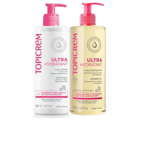 Topicrem Ultra Moisturizing Milk & Shower Oil Pack 2 Pieces