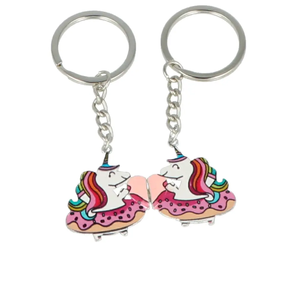 Unicorn Keychain Set with Magnet - 2 Pieces