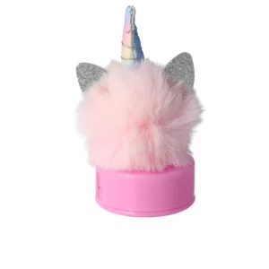 Unicorn Pencil Sharpener with Lid and Pompom