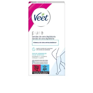 Veet Pure Wax Strips for Sensitive Skin - 20 Units