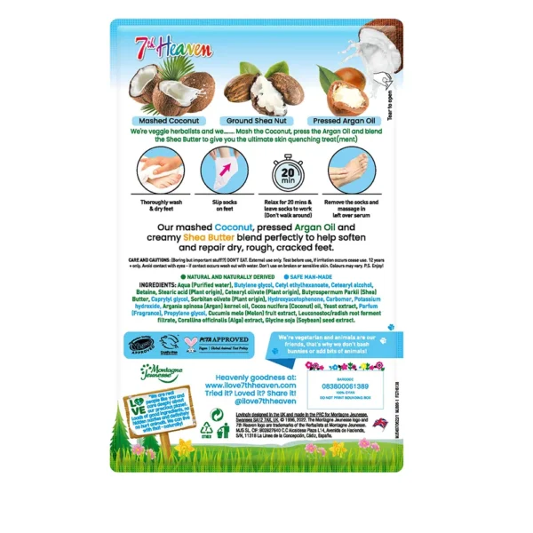7TH HEAVEN Coconut Foot Mask 1 Unit - Image 2