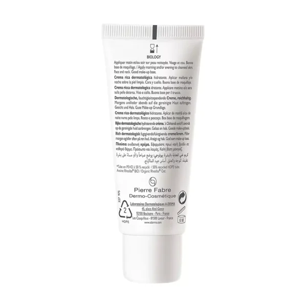 A-DERMA Biology Rich Moisturizing Cream 40ML - Image 2