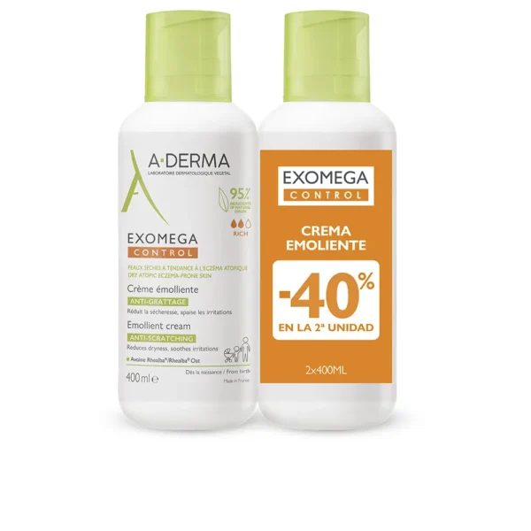 A-DERMA Exomega Control Emollient Cream 2 x 400ml
