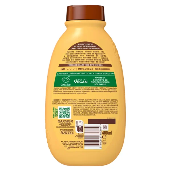 Avocado Oil & Shea Butter Shampoo 400ML - Image 2