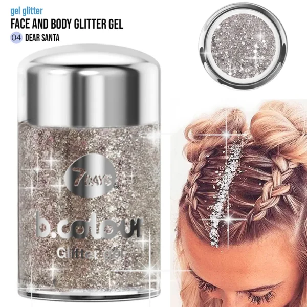 B.COLOUR WE Mini Glitter Gel #04 Dear Santa 10g - Image 3