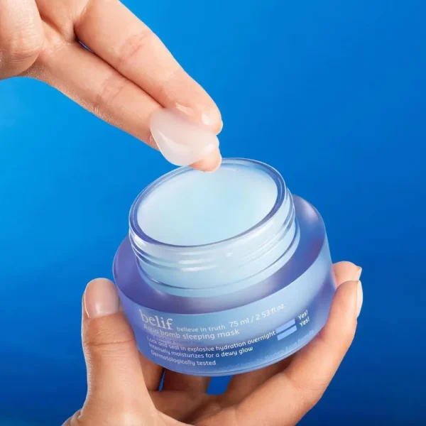BELIF Aqua Bomb Hyper-Hydrating Night Mask 75ML - Image 3