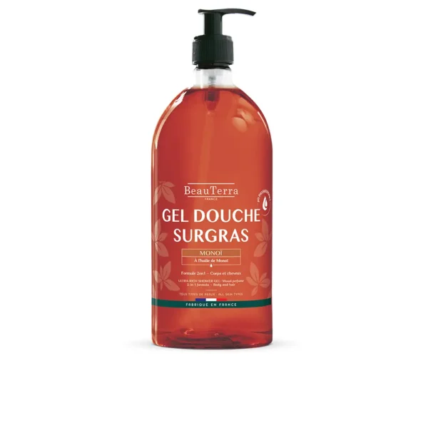 Beauterra Monoi Shower Gel 1000ml - Vegan & Paraben Free