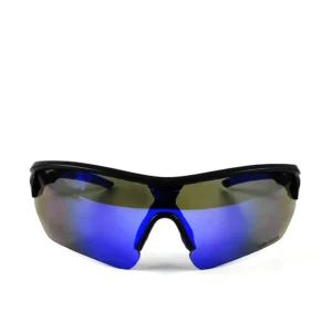 Brown Labrador Black-Blue Rectangular Sunglasses