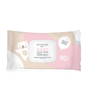 Byphasse Baby Cleansing Wipes with Aloe Vera - 90 Units