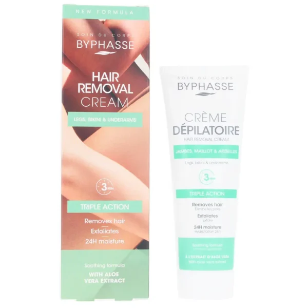 Byphasse Hair Removal Cream with Aloe Vera 125ML - Image 2