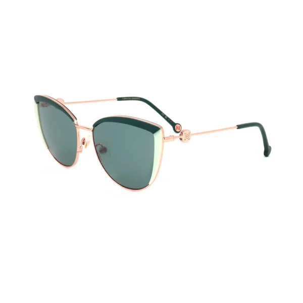 Carolina Herrera Cat Eye Sunglasses 145mm - Golden Green - Image 2