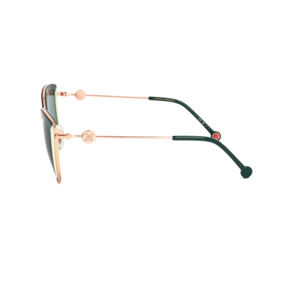 Carolina Herrera Cat Eye Sunglasses 145mm - Golden Green - Image 3