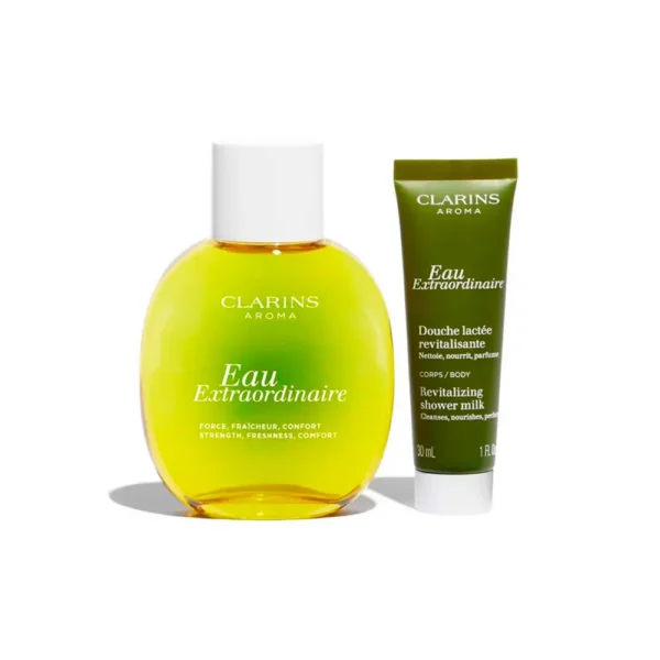 Clarins EAU Extraordinaire Case - 100ML Spray & 30ML Bath Milk - Image 2