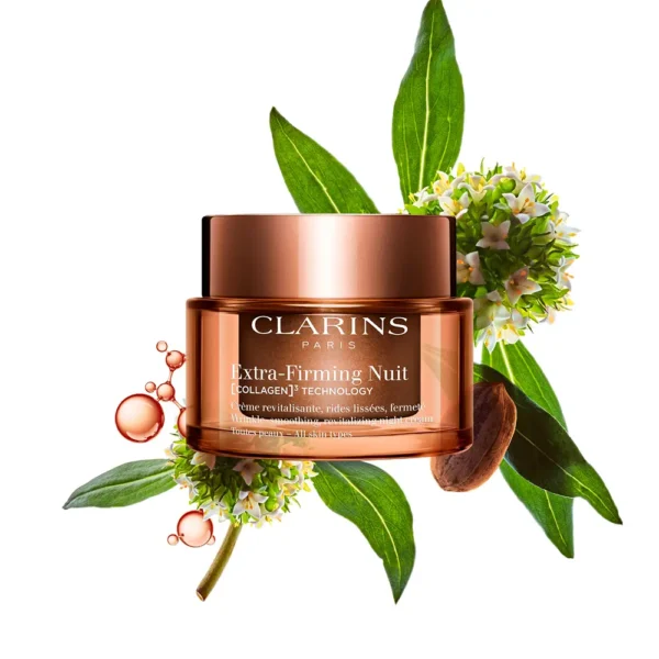 Clarins Extra Firming Night Cream 50ML for All Skin Types - Image 3