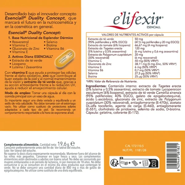 E'LIFEXIR Esencial Canela Capsules 80 Units - Image 4