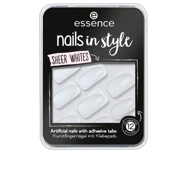 Essence Artificial Nails #11 Sheer Whites - 12 Units