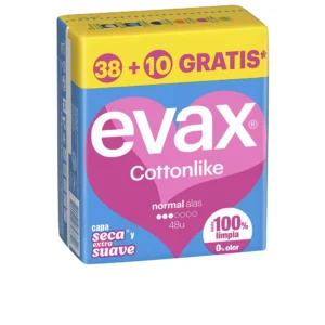 Evax Cottonlike Normal Pads with Wings - 48 Units