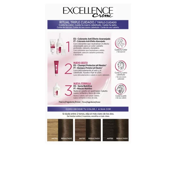 Excellence Brunette Tinte #500 True Light Brown 192ML - Image 2