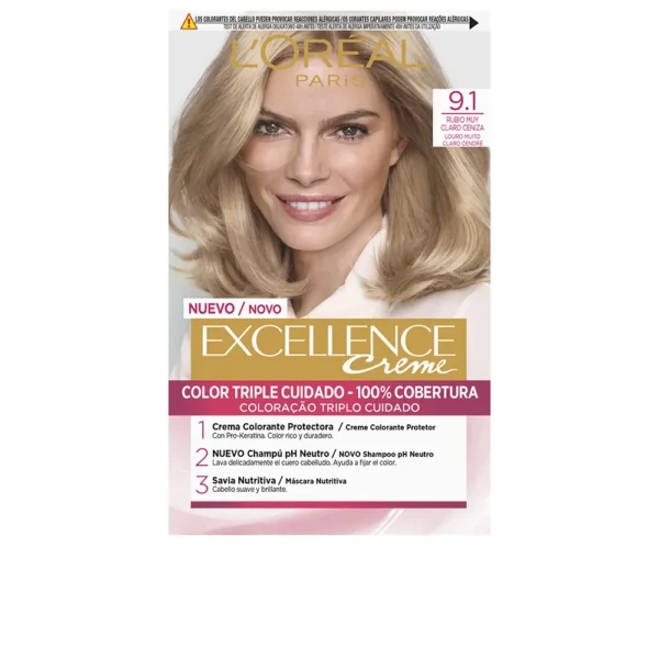 Excellence Creme Dye #9.1 Light Ash Blonde 192ML