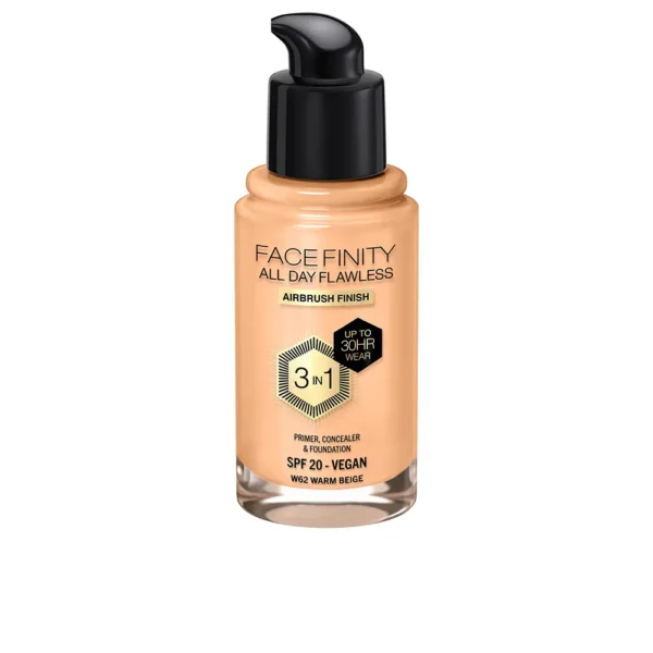 Facefinity All Day Flawless 3 In 1 Foundation 30ML - W62 Warm Beige