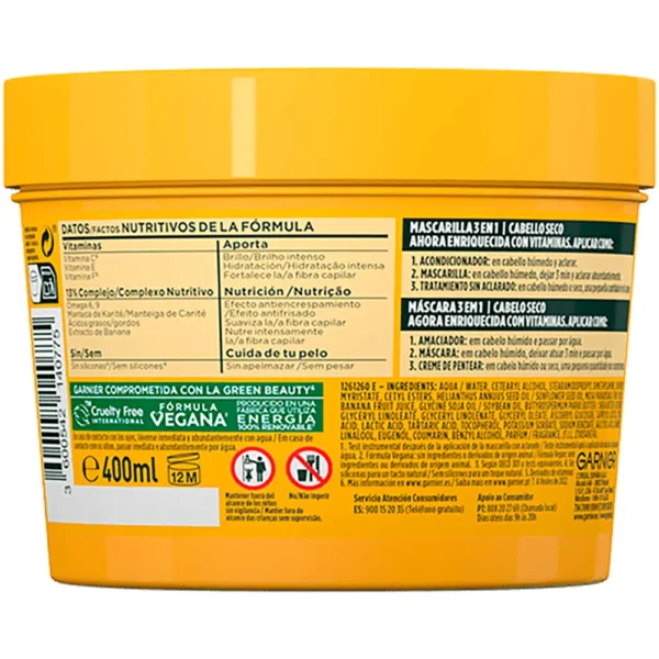 Fructis Hair Food Banana Mask 390ML - Ultra Nourishing - Image 2