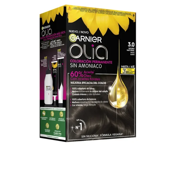 GARNIER OLIA Permanent Hair Color #3 Black 4-Pack