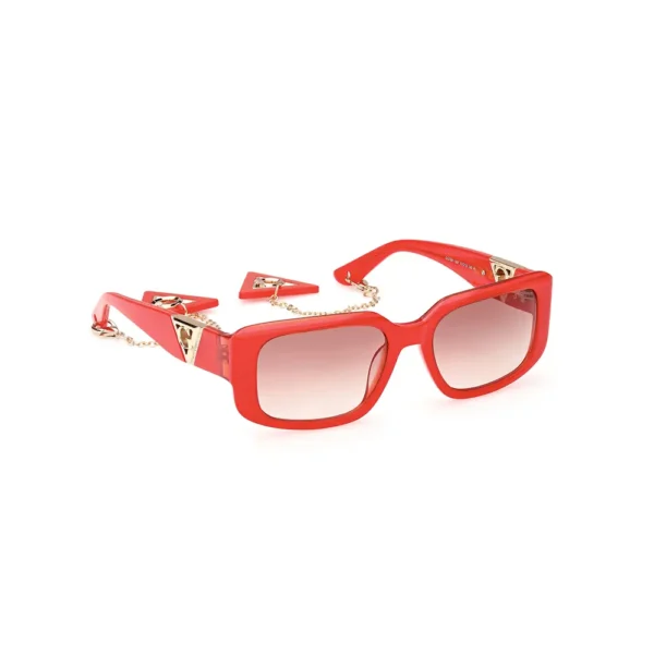 GU7891 Red Rectangular Sunglasses 140mm - Image 2