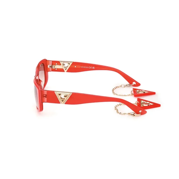 GU7891 Red Rectangular Sunglasses 140mm - Image 3