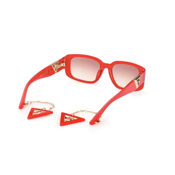 GU7891 Red Rectangular Sunglasses 140mm - Image 4