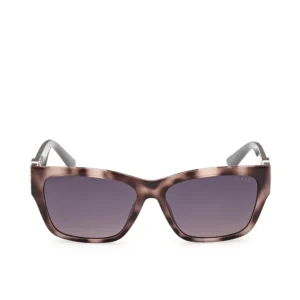 GUESS 55B Rectangular Sunglasses 56mm - Havana Color