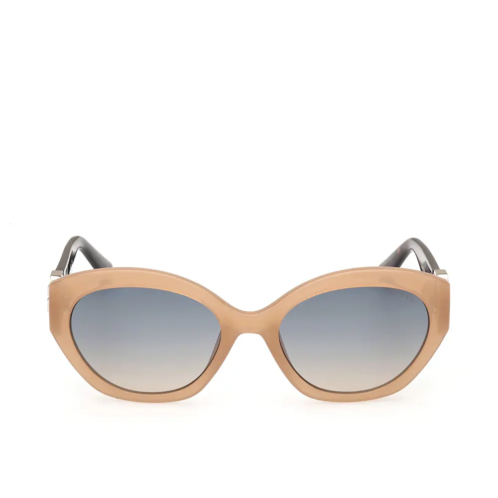 Occhiali da sole rotondi beige 56mm