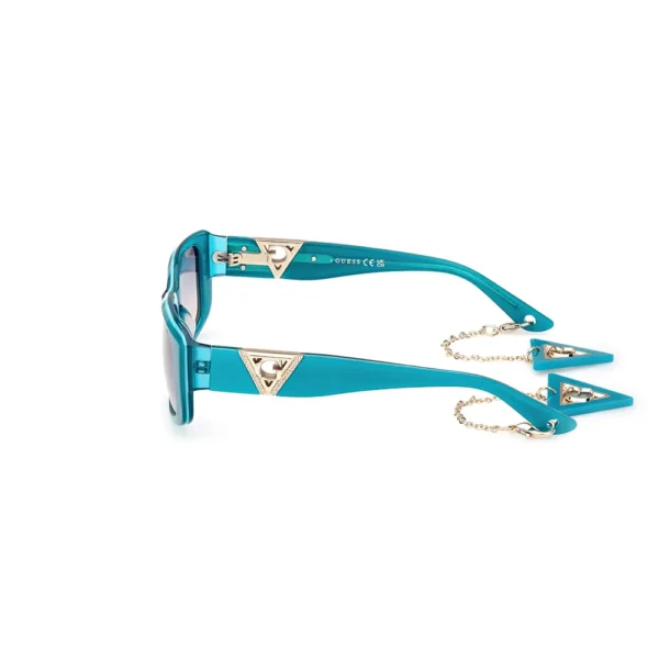 GUESS GAFAS Rectangular Turquoise Sunglasses 140mm - Image 3