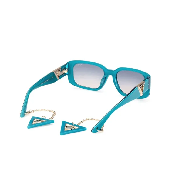 GUESS GAFAS Rectangular Turquoise Sunglasses 140mm - Image 4