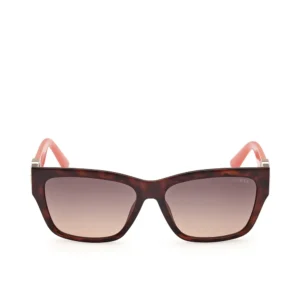 GUESS Rectangular Sunglasses 56mm - Havana
