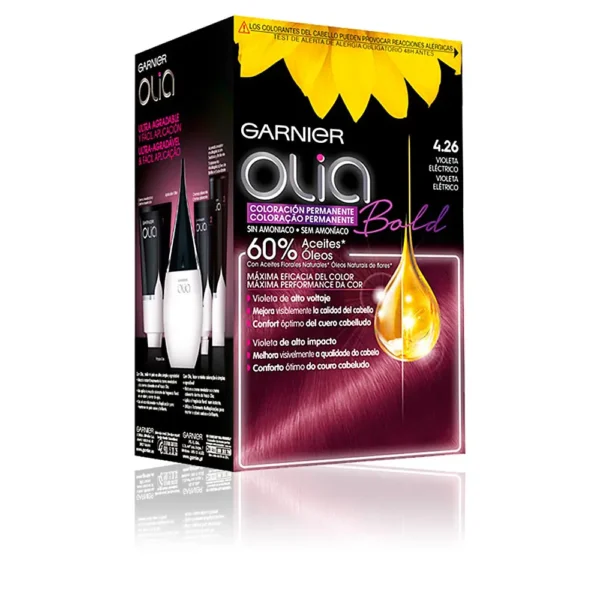 Garnier Olia Permanent Color #4.26 Electric Violet - 4 Pieces