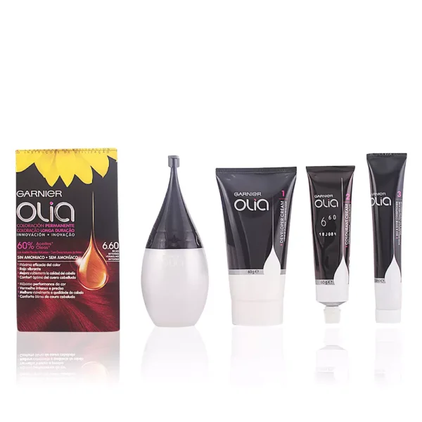 Garnier Olia Permanent Hair Color Set #6.60 Red Intense
