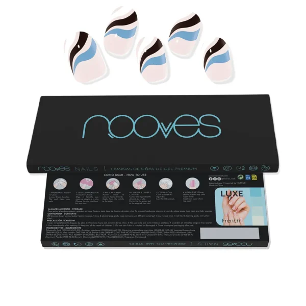 Gel Nail Sheets Flowing Stream Premium Glam - 20 Units