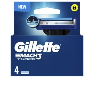 Gillette Mach 3 Turbo Razor Blades - 4 Spare Parts