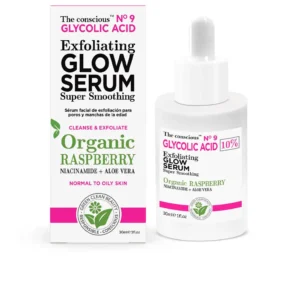 Glycolic Acid Exfoliating Glow Serum 30ml - Organic Raspberry