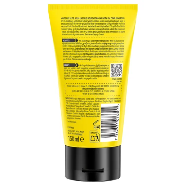 Got2b Glued Waterproof Hair Gel 150ml - Image 2