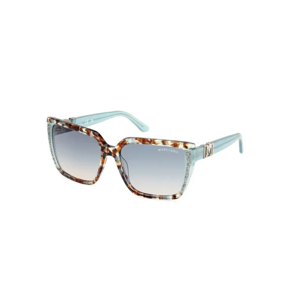 Guess By Marciano Square Sunglasses 58MM Blue Havana - Image 2