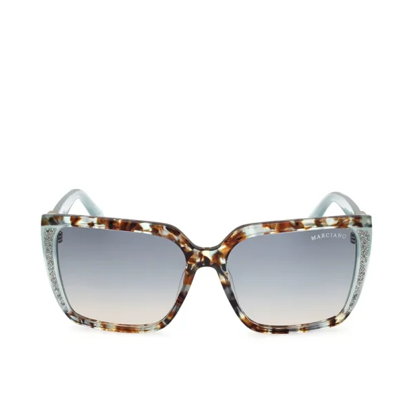 Guess By Marciano Square Sunglasses 58MM Blue Havana