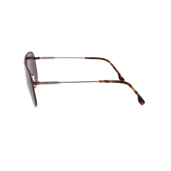 Hugo Boss Aviator Sunglasses 150mm Brown Silver - Image 3