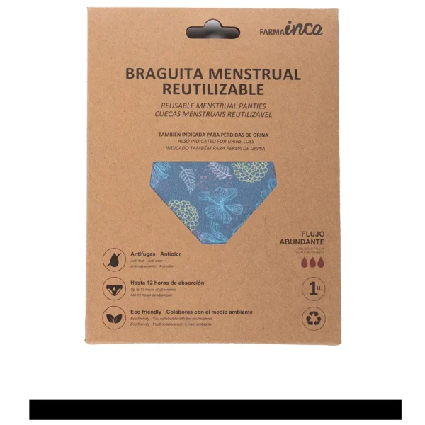 Inca Menstrual Panties Super Absorption Blue Size XS