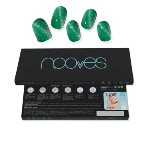 Jade Glass Cat Eye Green Gel Nail Sheets - 20 Units