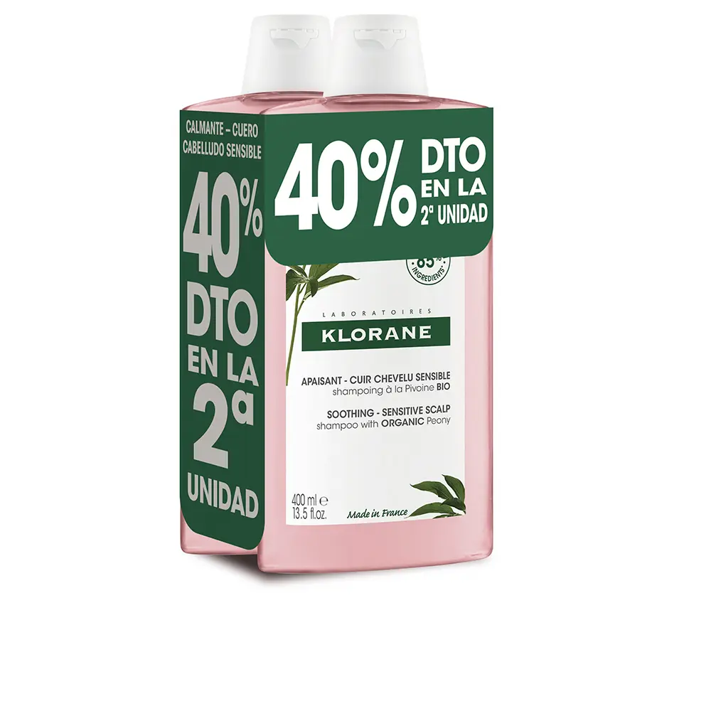Klorane A La Peony Bio Soothing Shampoo Duo 2 x 400ML