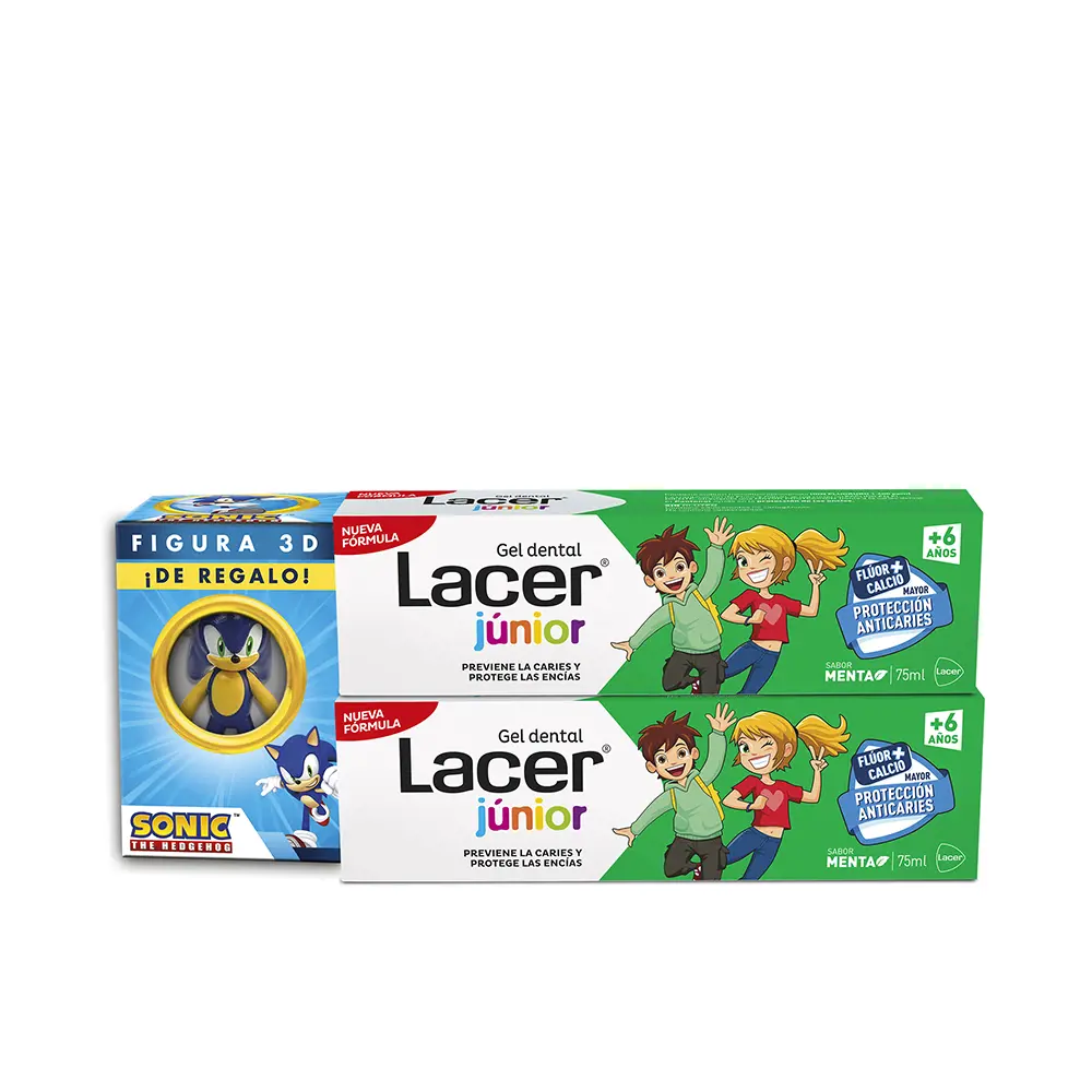 LACER Junior Duo Mint Dental Gel 2 x 75ML Gift Pack